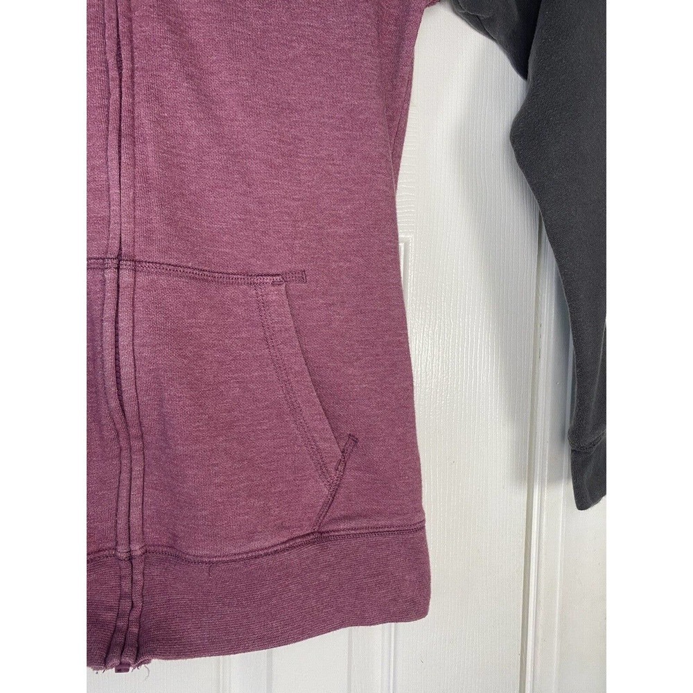 The North Face Women’s Full Zip Hooded Sweatshirt Pink Grey Small Flaw - Picture 2 of 7